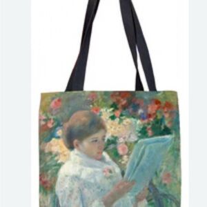 Canvas tote bag of Mary Cassatt's painting "On a Balcony"